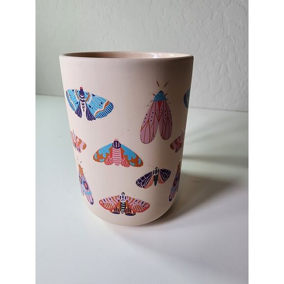 THYME & TABLE Peach Pink BUTTERFLY Oversized Handle Large Coffee Mug - Picture 3 of 8